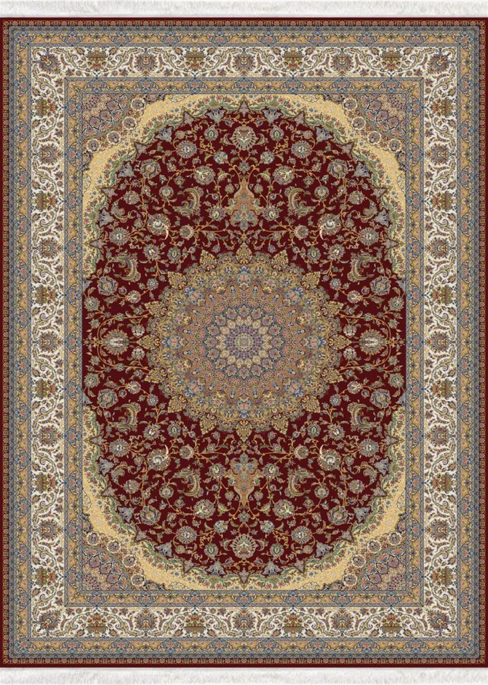 WOOLKNOT HALI QUM 2033 KREM BORDOWoolknotWOOLKNOT HALI QUM 2033 KREM BORDO
