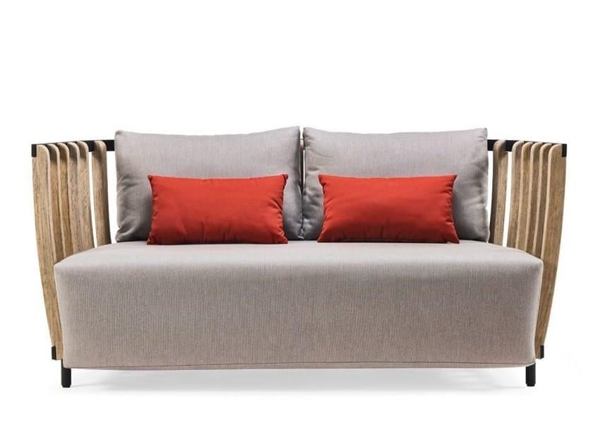 Swing İkili Kanepe - Pickled Teak/Alu Sepia Black 166X85X77h Minder Dahil