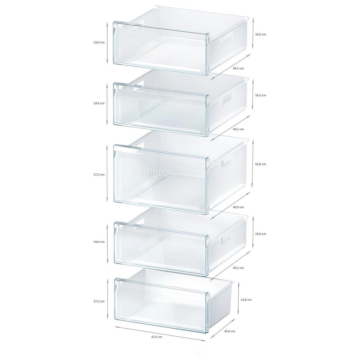 Bosch GSN54VWE0N Serie 4 E Enerji Sınıfı 328 Lt 7 Çekmeceli Derin Dondurucu