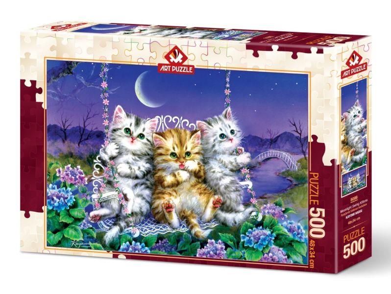 Ayışığında Sallanan Kedicikler 5086 (500 Parça)