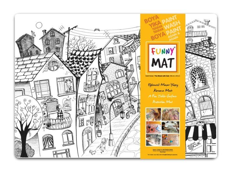 Funny Mat - Kedili Sokak - 68x48cm
