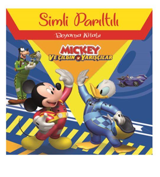 Mickey ve Çılgın Yarışçılar - Simli Parıltılı Boyama Kitabı