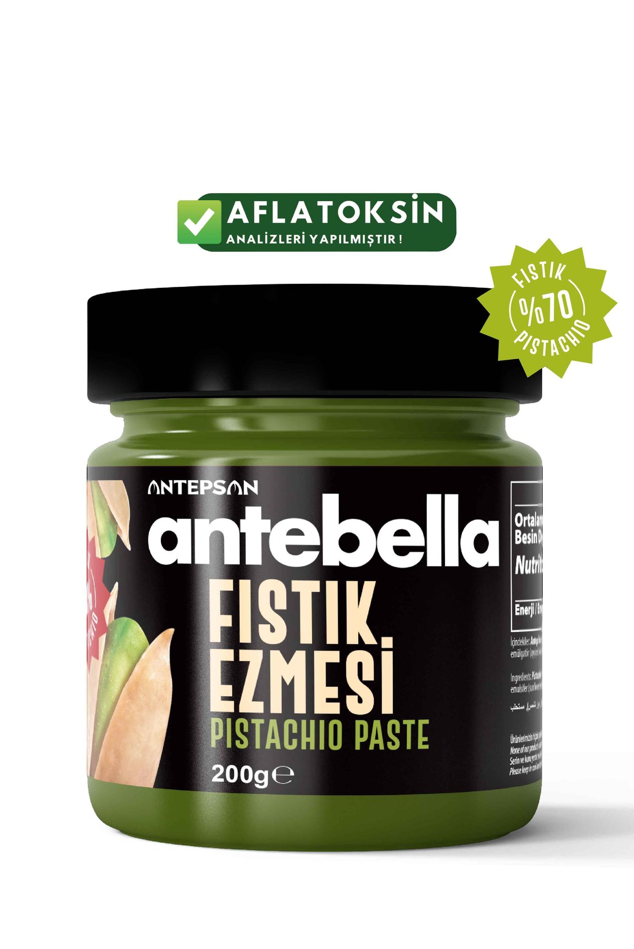  Antep Fıstık Ezmesi (Parçacıklı) 200 g - Antep Fıstığı Ezmesi
