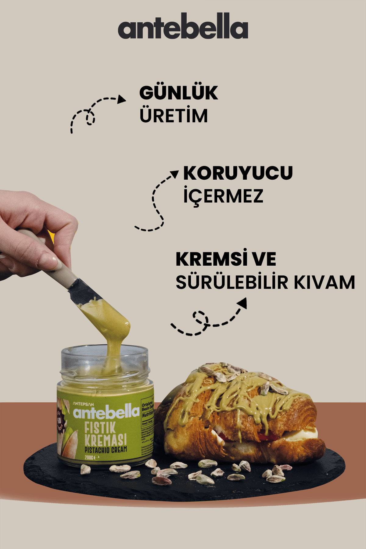 Antebella Antep Fıstık Kreması 200 g x 2