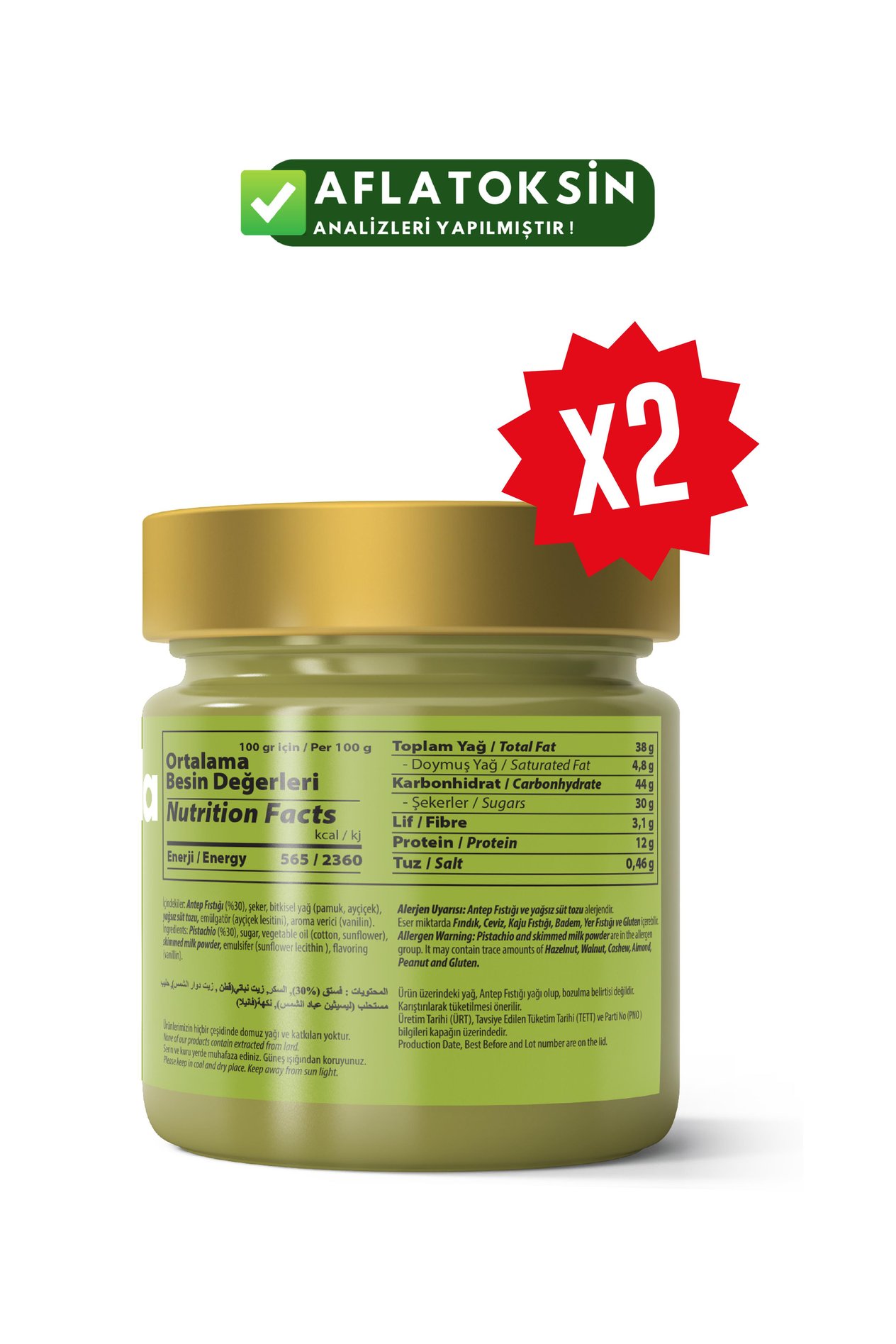 Antebella Antep Fıstık Kreması 200 g x 2