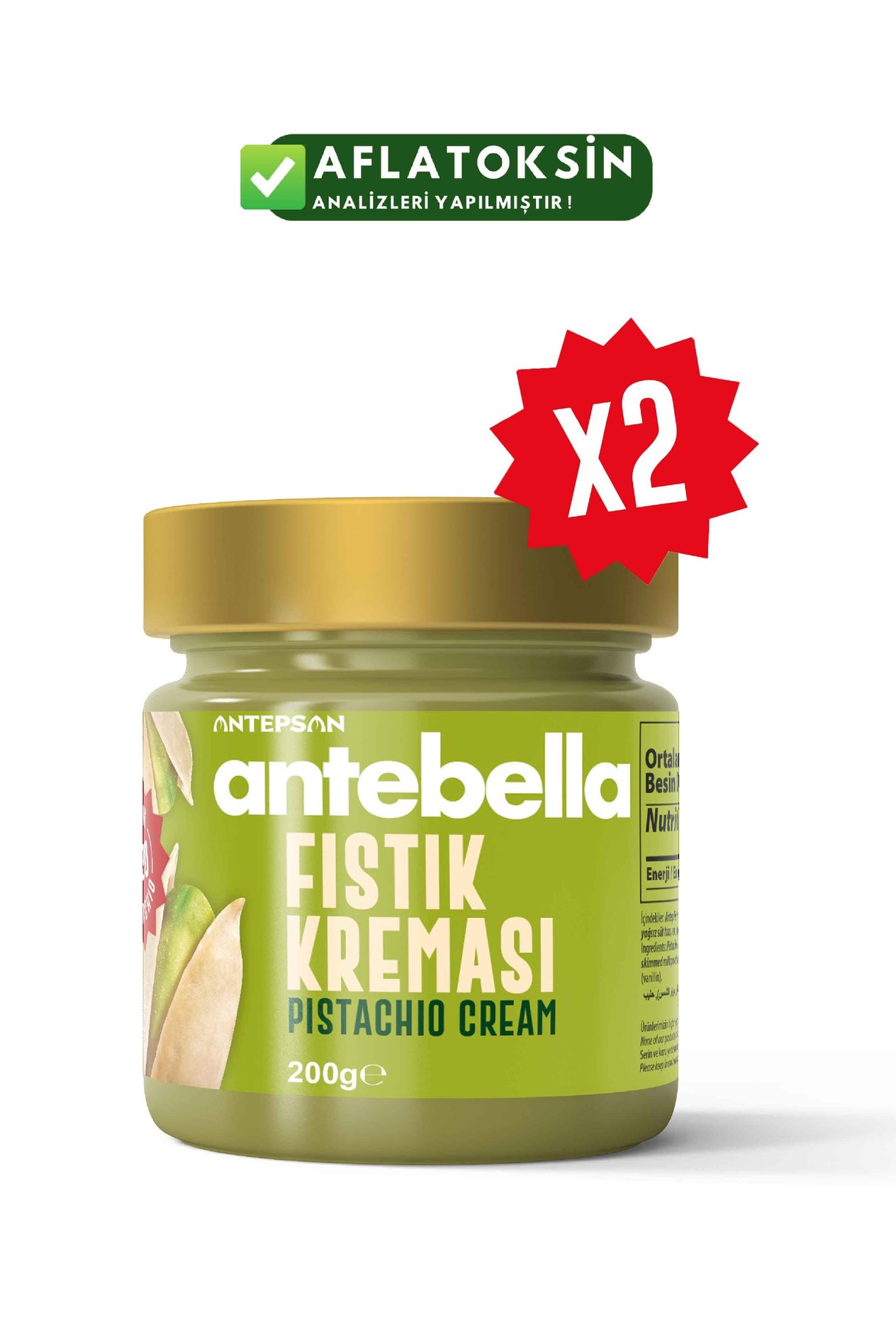 Antebella Antep Fıstık Kreması 200 g x 2