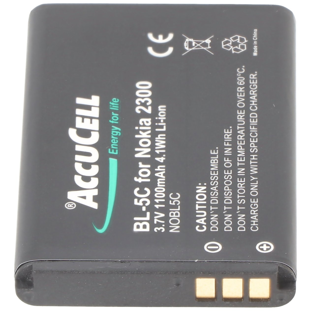 Nokia N-GAGE, BL-5C, 1000mAh için uygun AccuCell batarya