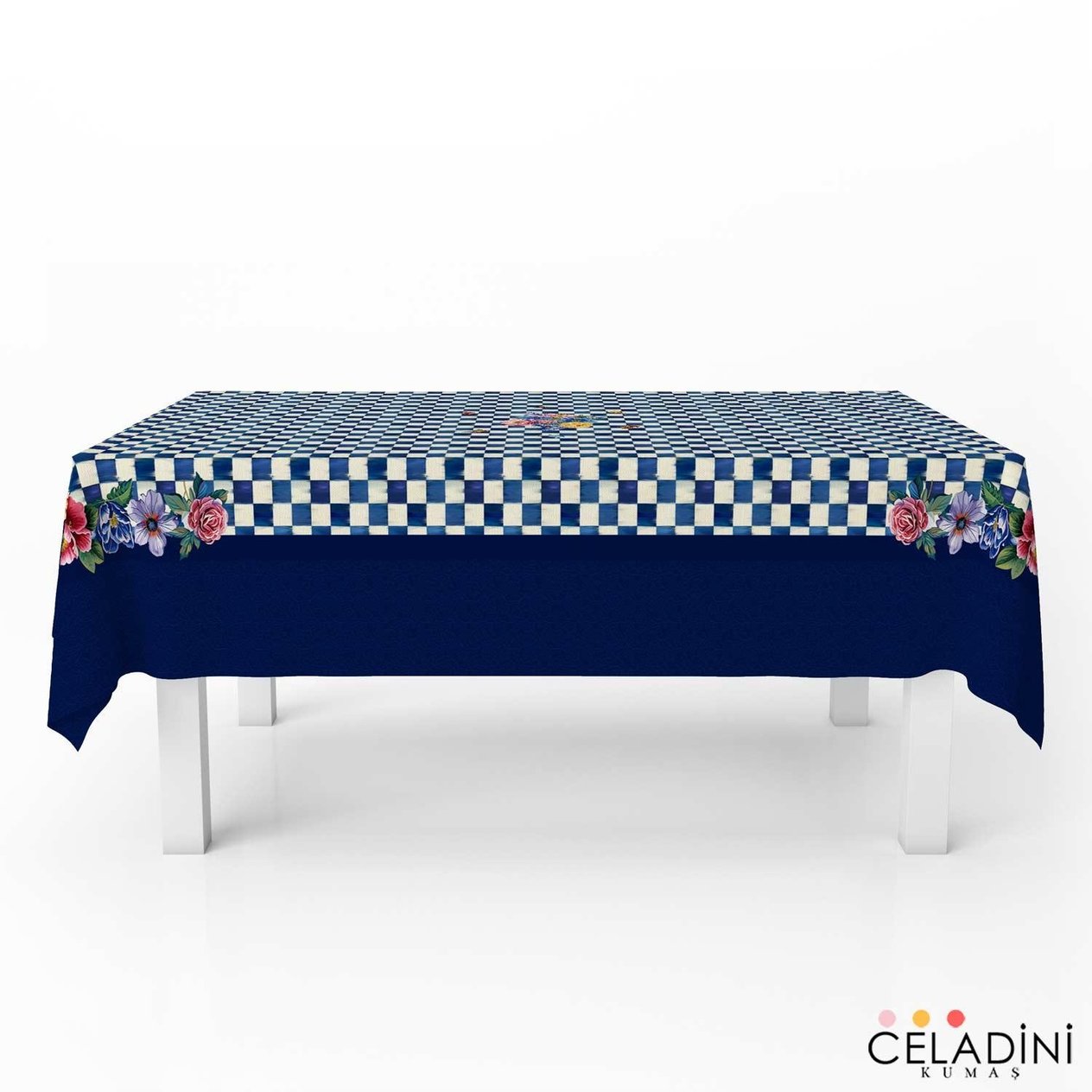 140x200cm Safir Dama Serisi Masa Örtüsü Kumaşı (Model-1)