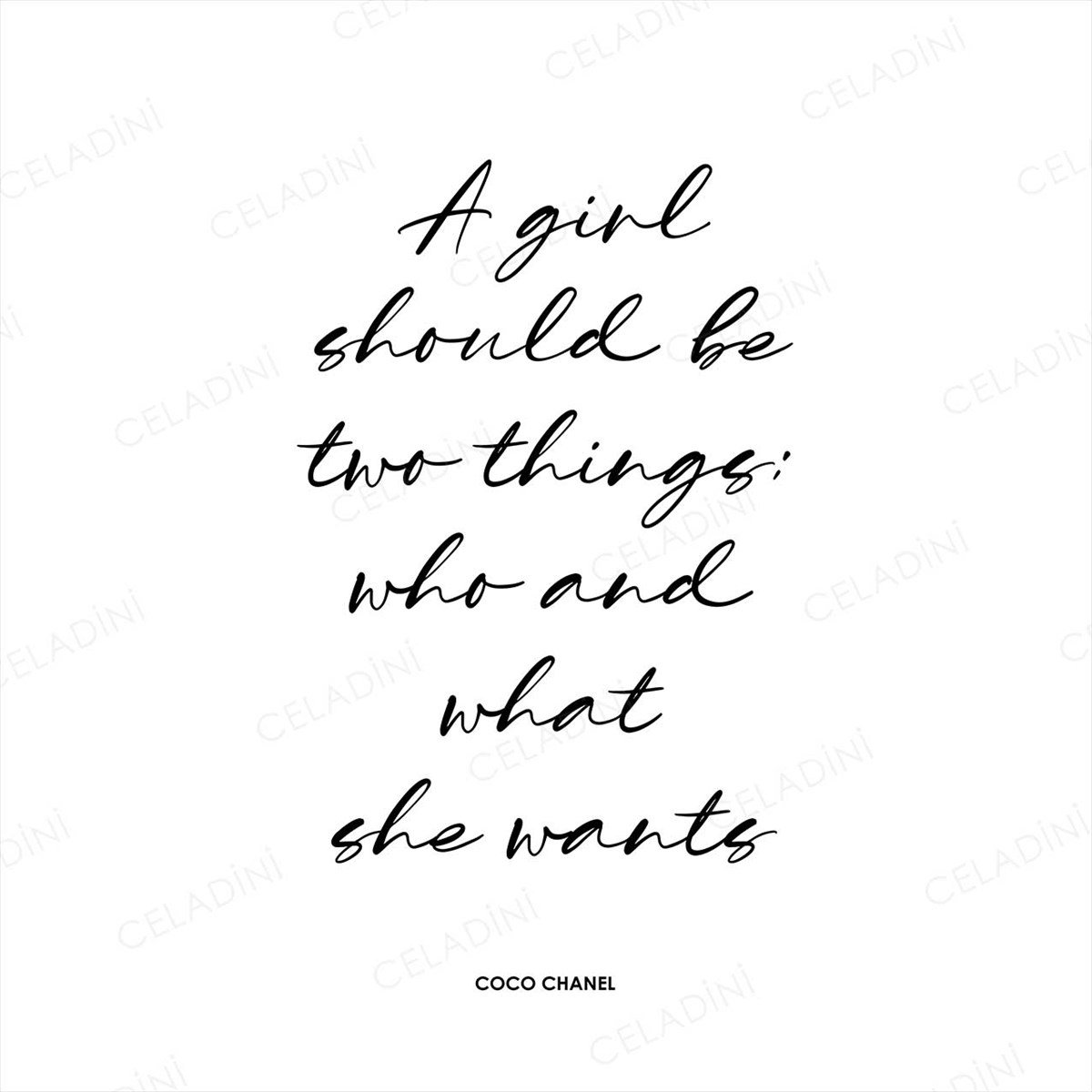 A Girl Should be Two Things Yazılı Kırlent Kumaşı