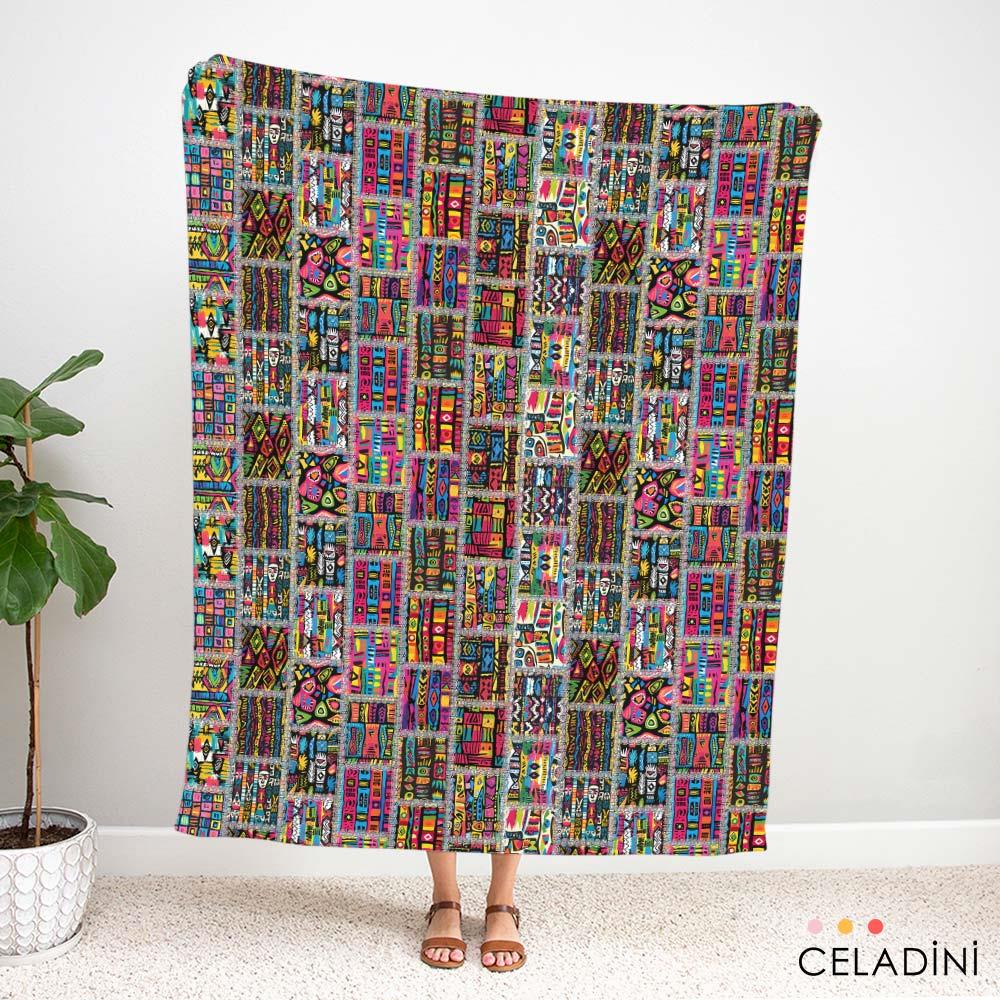 Afrika Patchwork Desenli Kumaş
