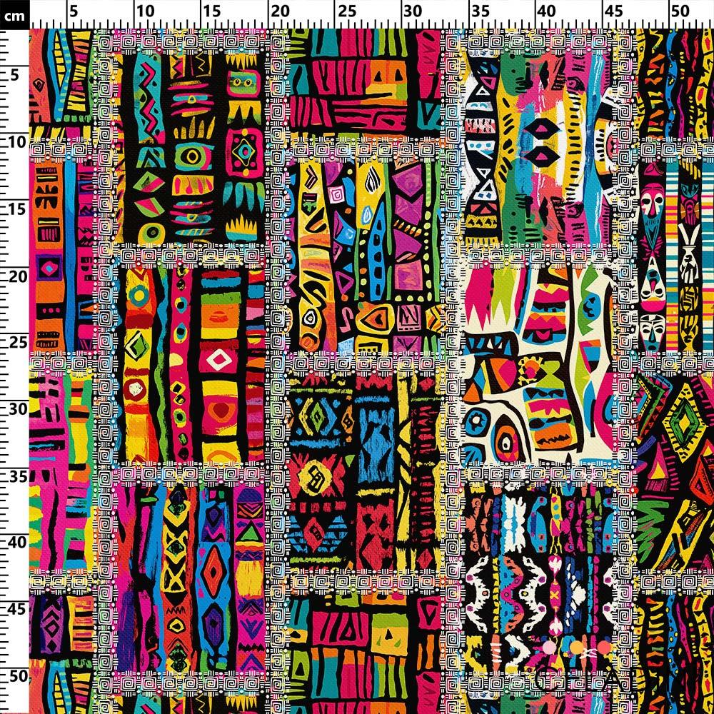 Afrika Patchwork Desenli Kumaş
