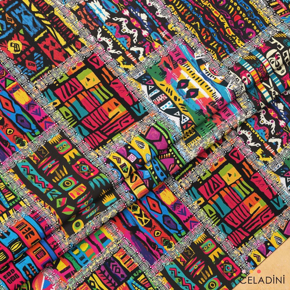 Afrika Patchwork Desenli Kumaş