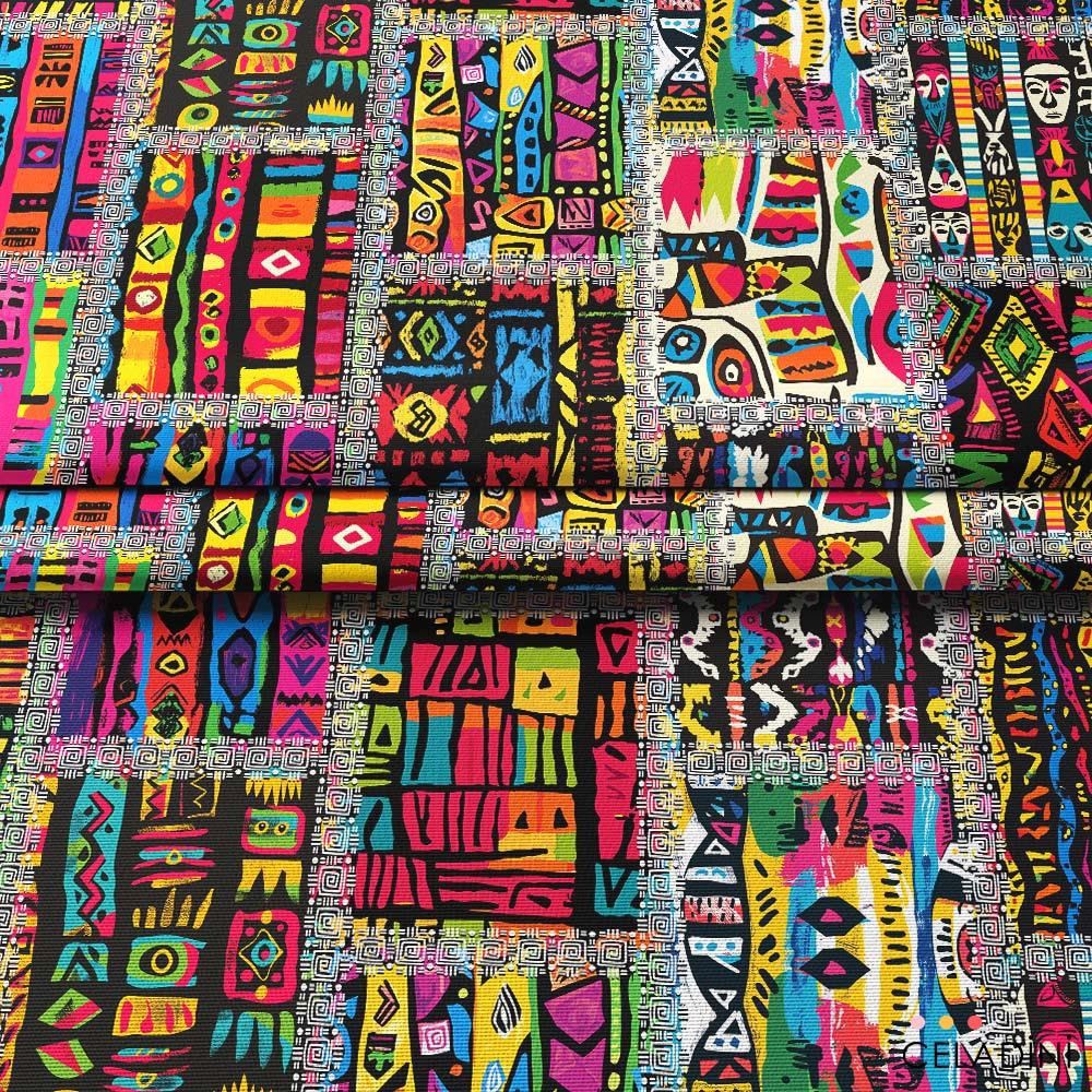 Afrika Patchwork Desenli Kumaş