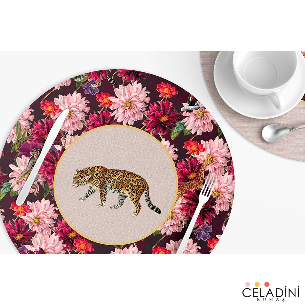 Afrika Serisi Leopar Desenli Supla Kumaşı