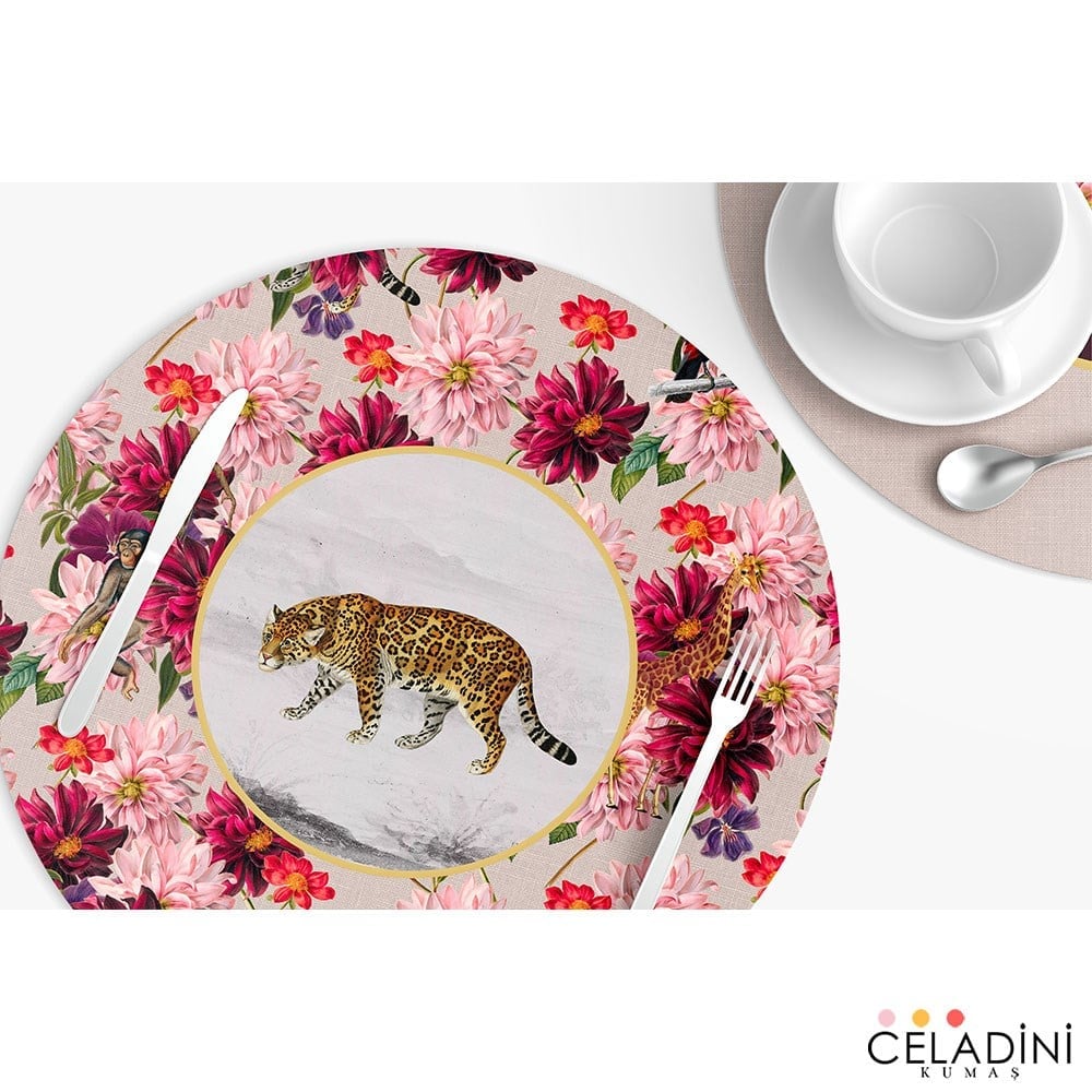 Afrika Serisi Leopar Desenli Supla Kumaşı