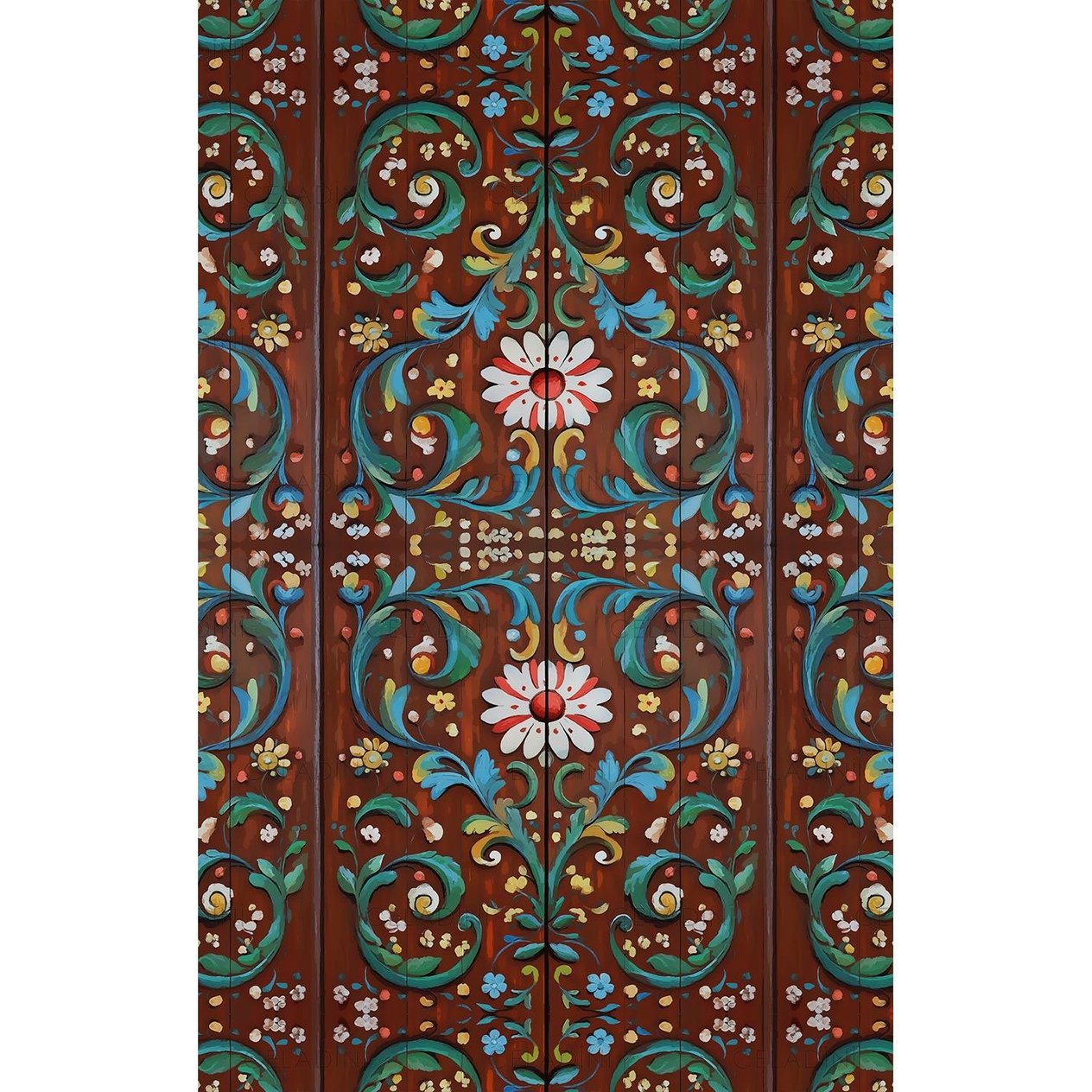 Antik Kapı Desenli Fırın Örtüsü Kumaşı Model-1