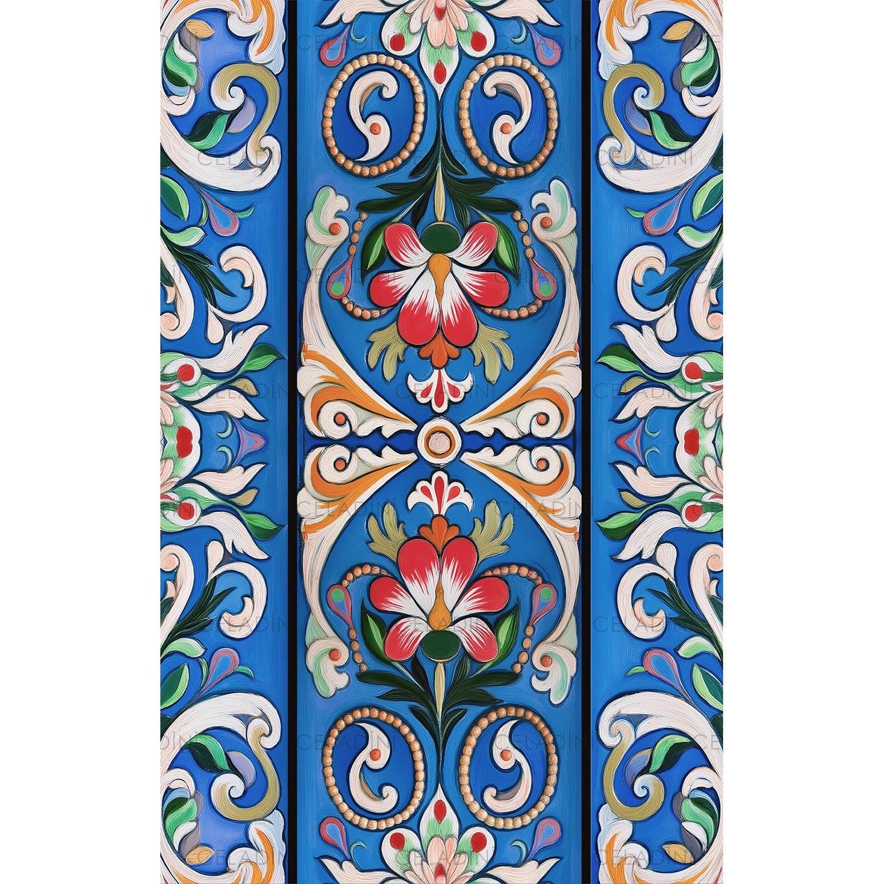 Antik Kapı Desenli Fırın Örtüsü Kumaşı Model-2
