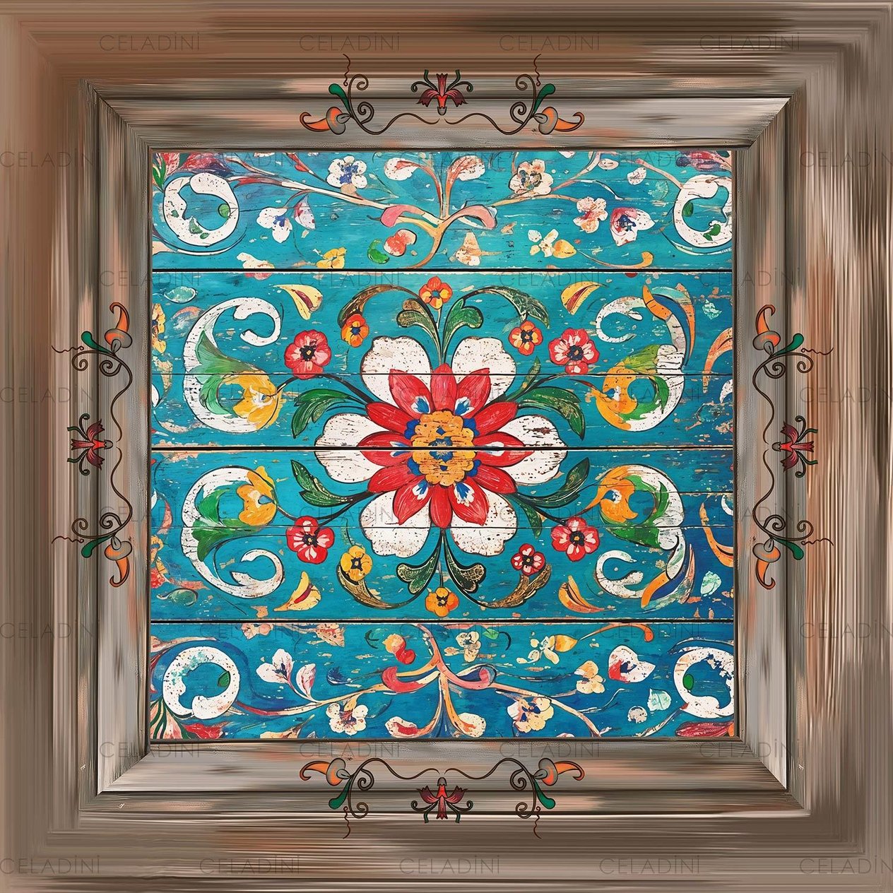 Antik Kapı Desenli Kırlent Kumaşı Model-5