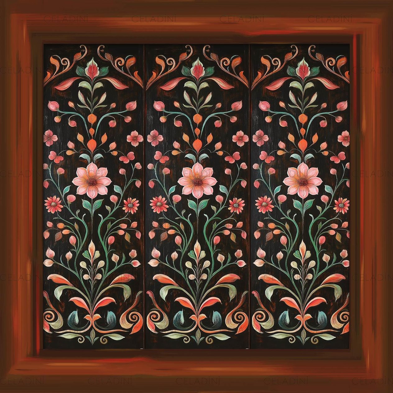 Antik Kapı Desenli Kırlent Kumaşı Model-4