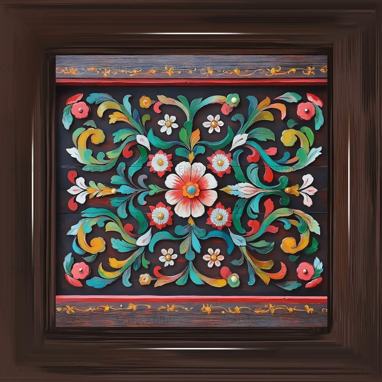 Antik Kapı Desenli Kırlent Kumaşı Model-6