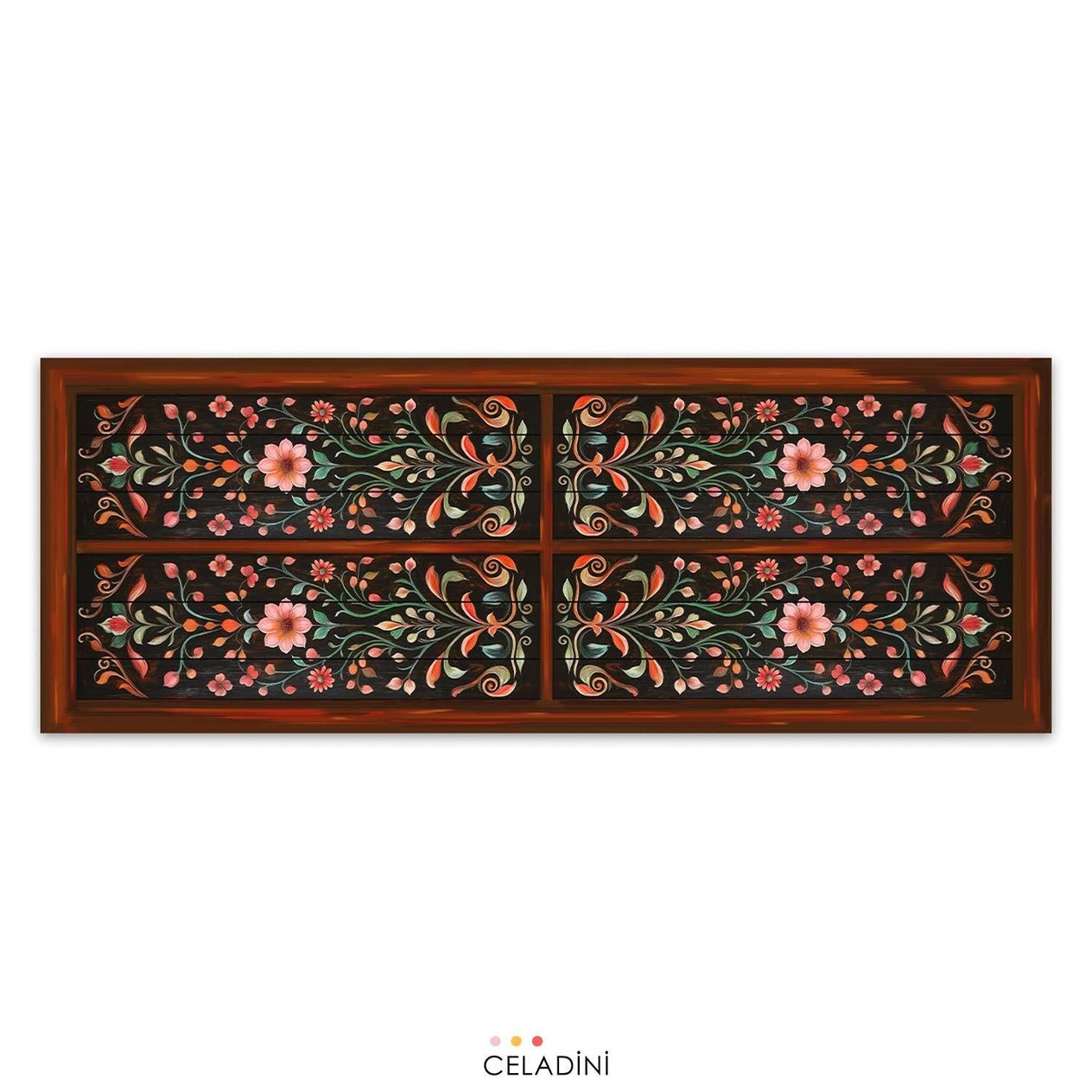 Antik Kapı Desenli Runner Kumaşı Model-4