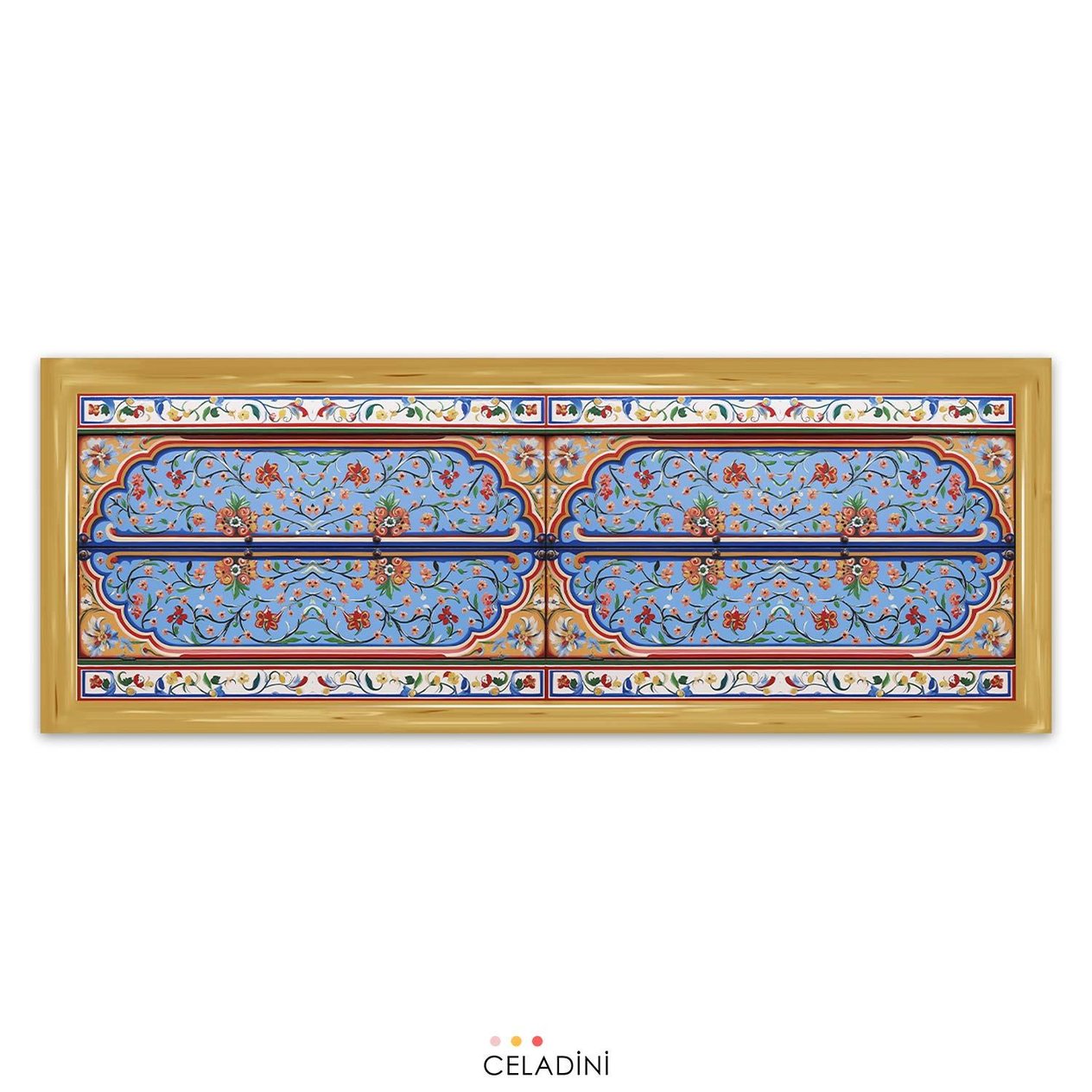 Antik Kapı Desenli Runner Kumaşı Model-7