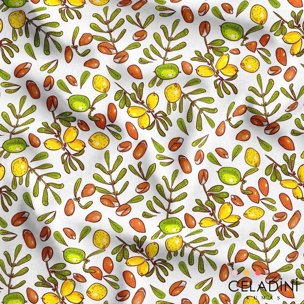 Argan Ağacı Desenli Kumaş