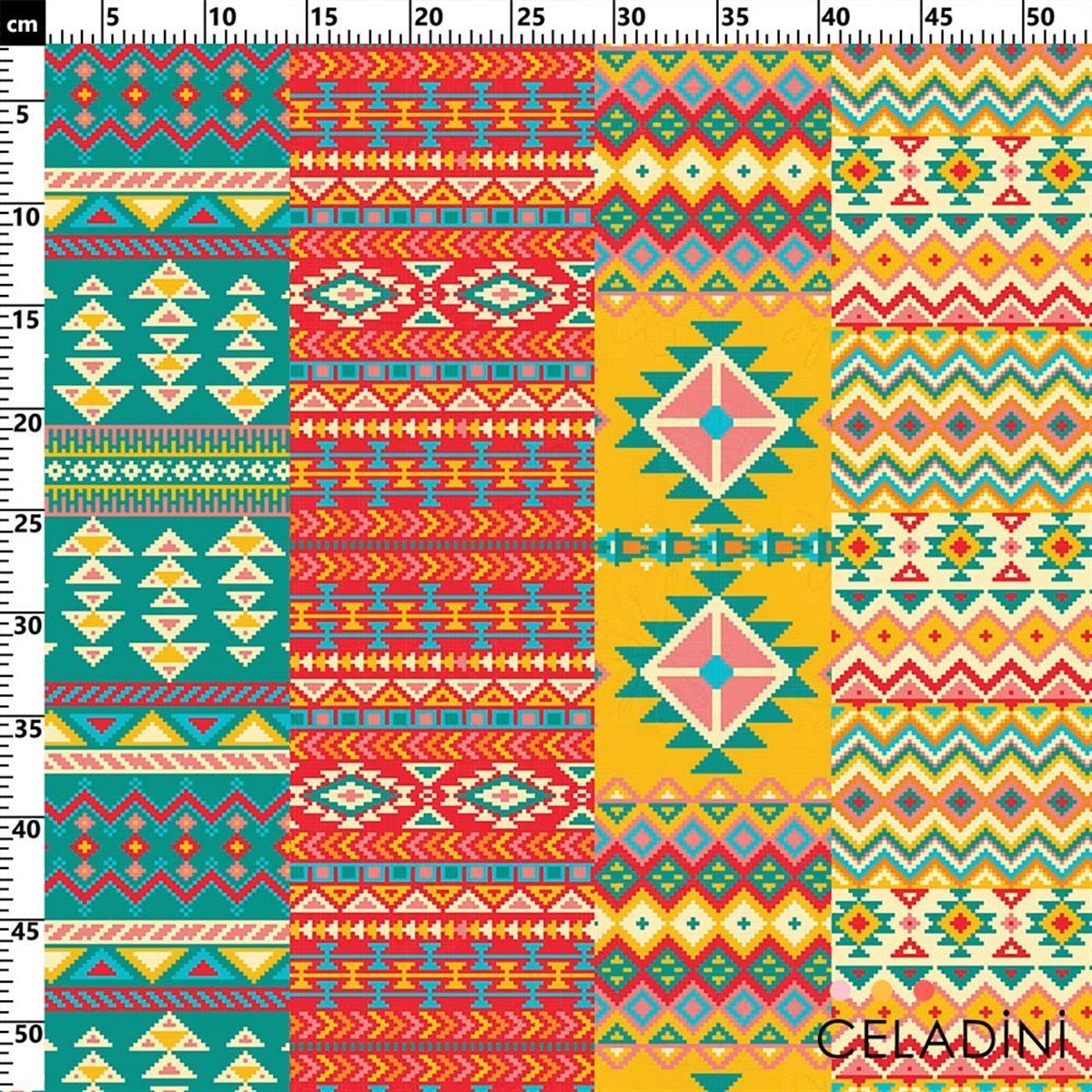 Aztek Pachwork Desenli Kumaş