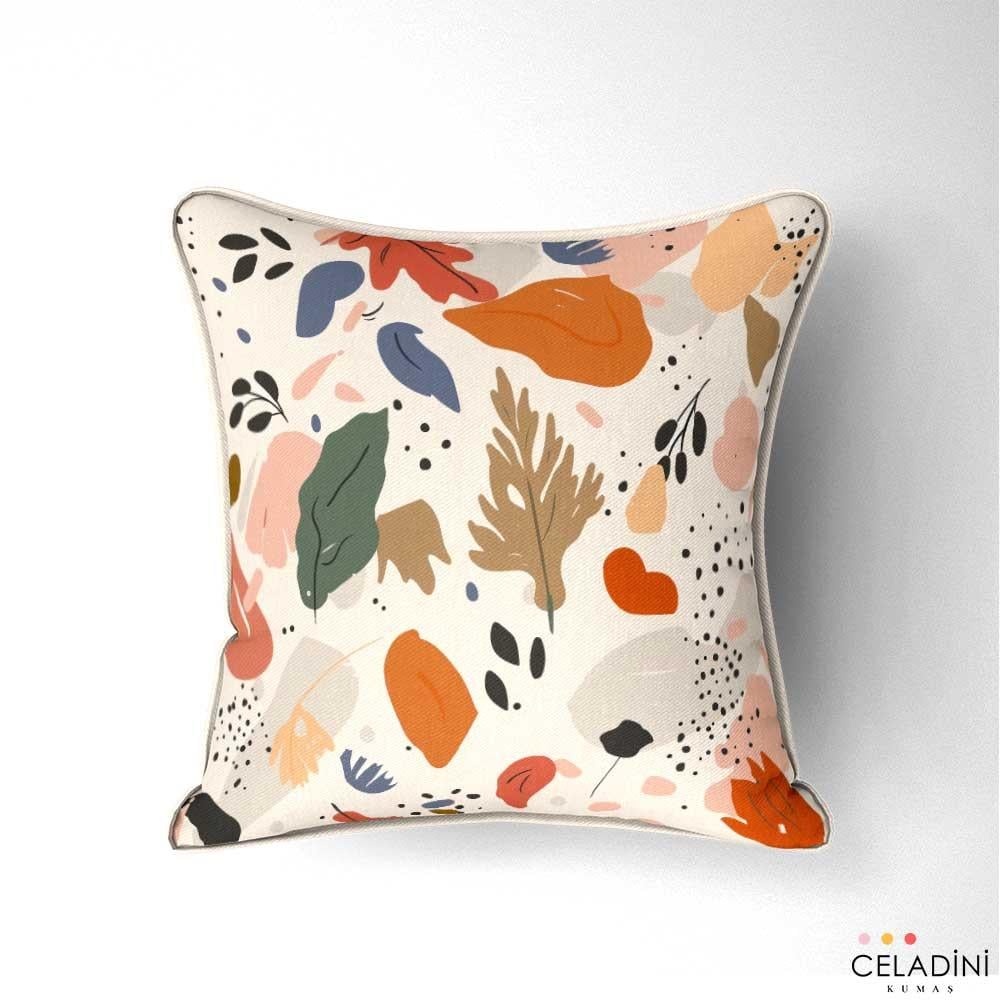 Boho Yapraklar Sonbahar Desenli Kumaş