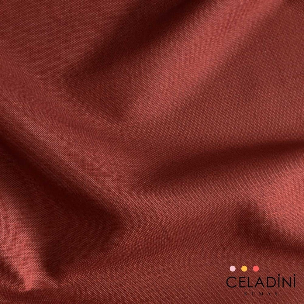 Bordo Keten Efektli Düz Renk Kumaş