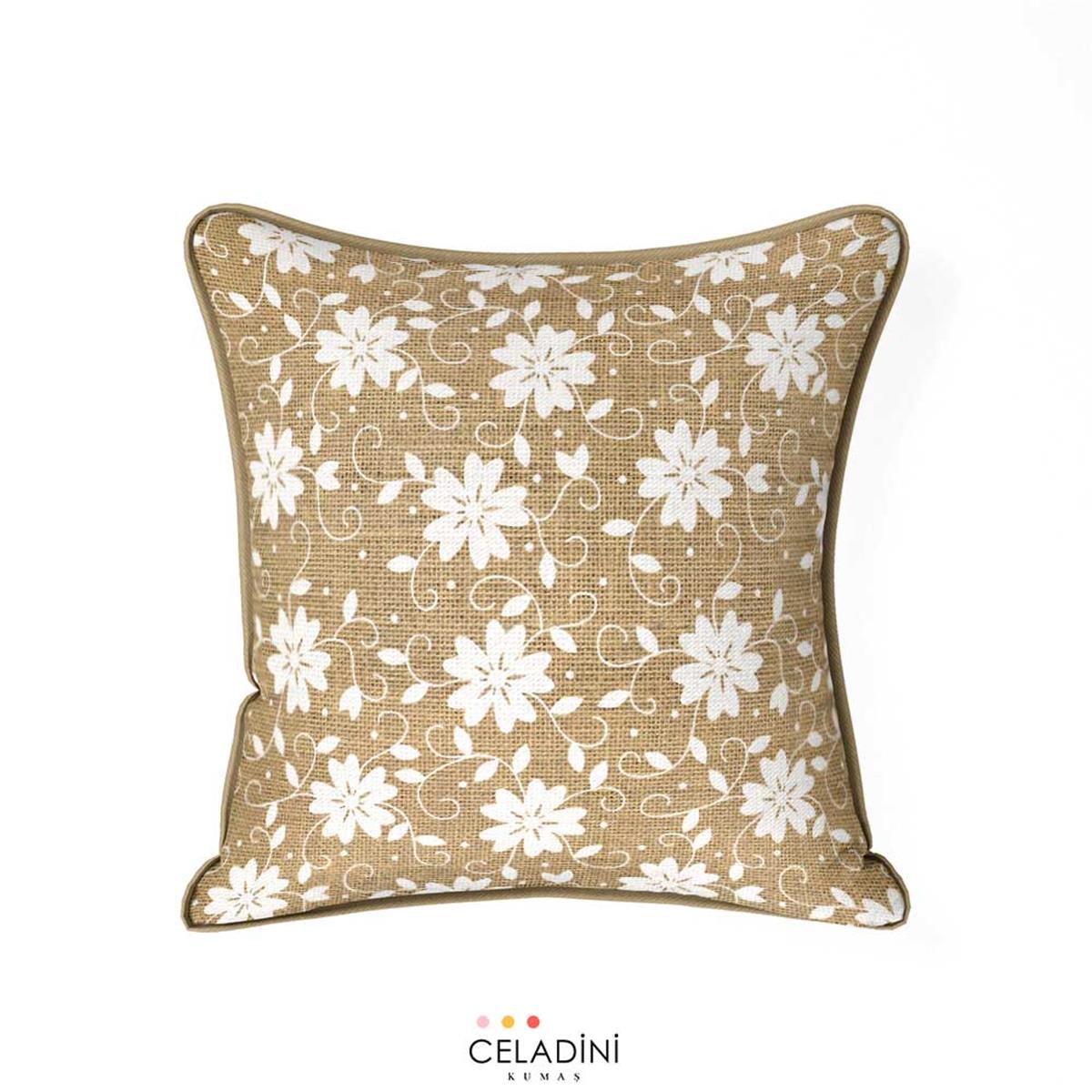 Çuval-Dantel Serisi 45x45 cm Kırlent Kumaşı Model-3