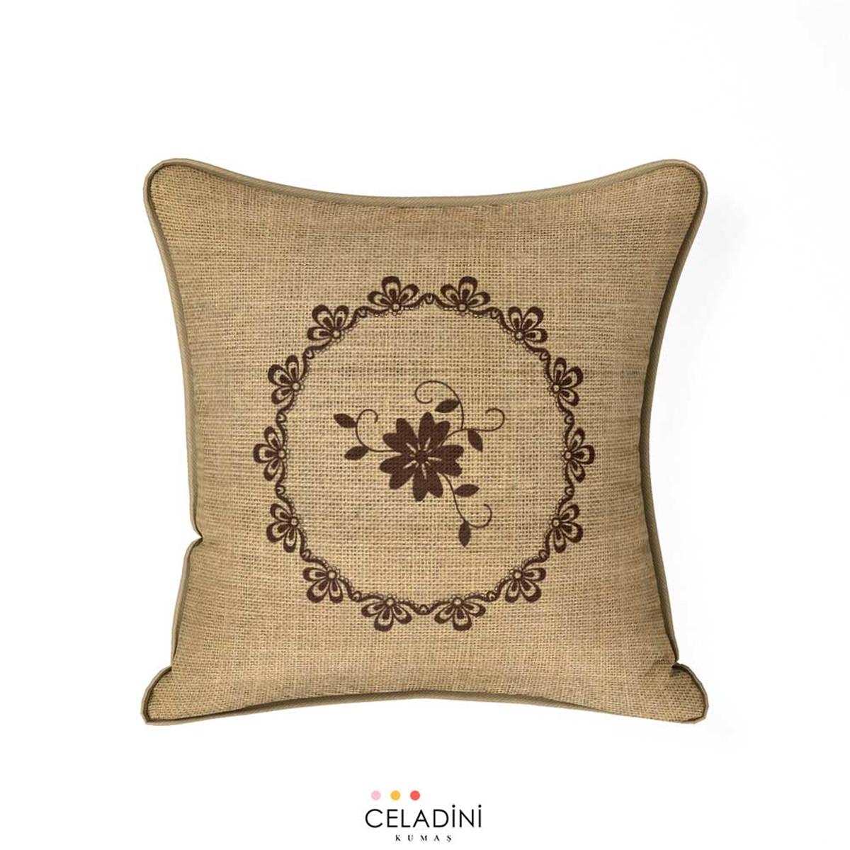 Çuval-Dantel Serisi 45x45 cm Kırlent Kumaşı Model-5