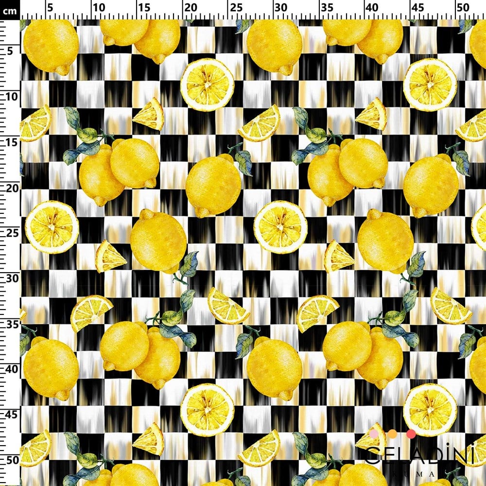 Damalı Limonlu Kumaş