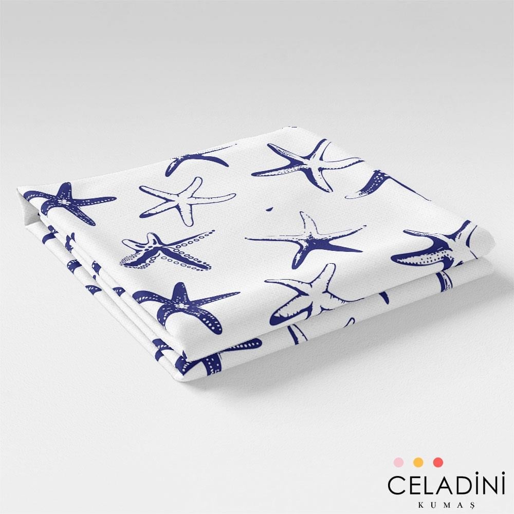 Deniz Yıldızları Desenli Kumaş