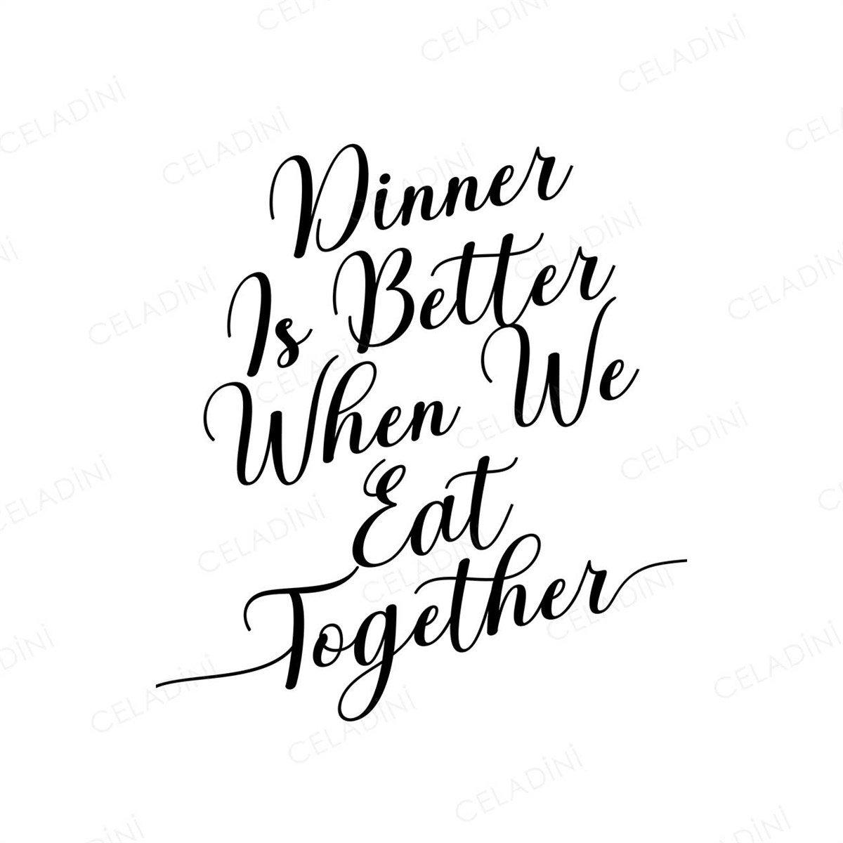 Dinner is Better Yazılı Kırlent Kumaşı