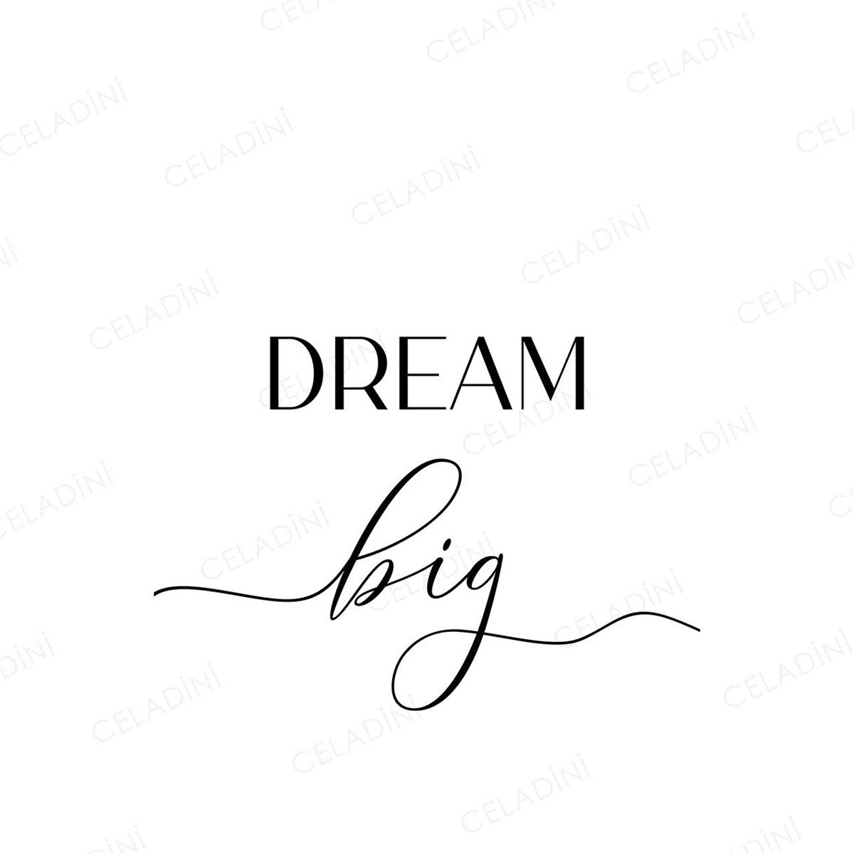 Dream Big Yazılı Kırlent Kumaşı