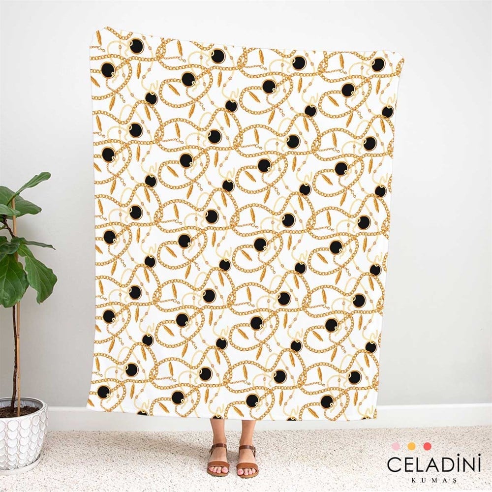 Elegant Zincir Desenli Kumaş