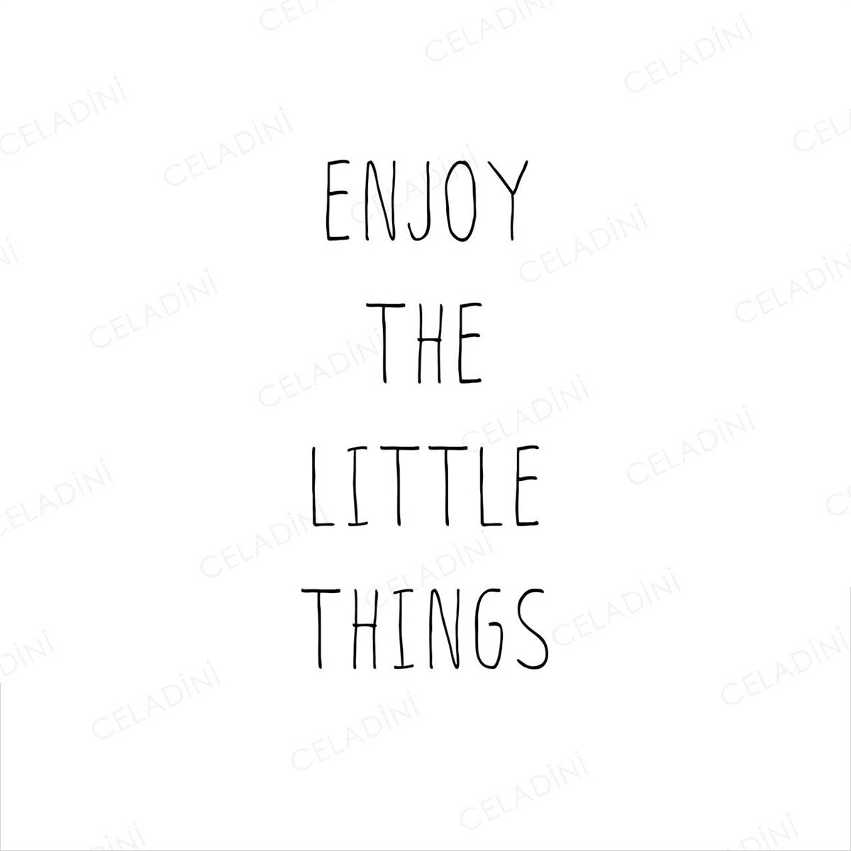 Enjoy The Little Things Yazılı Kırlent Kumaşı