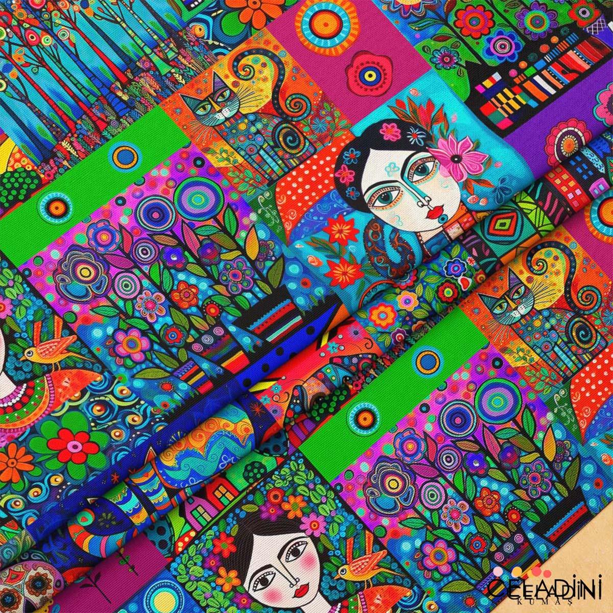 Folk Art - Pop Art Kumaş