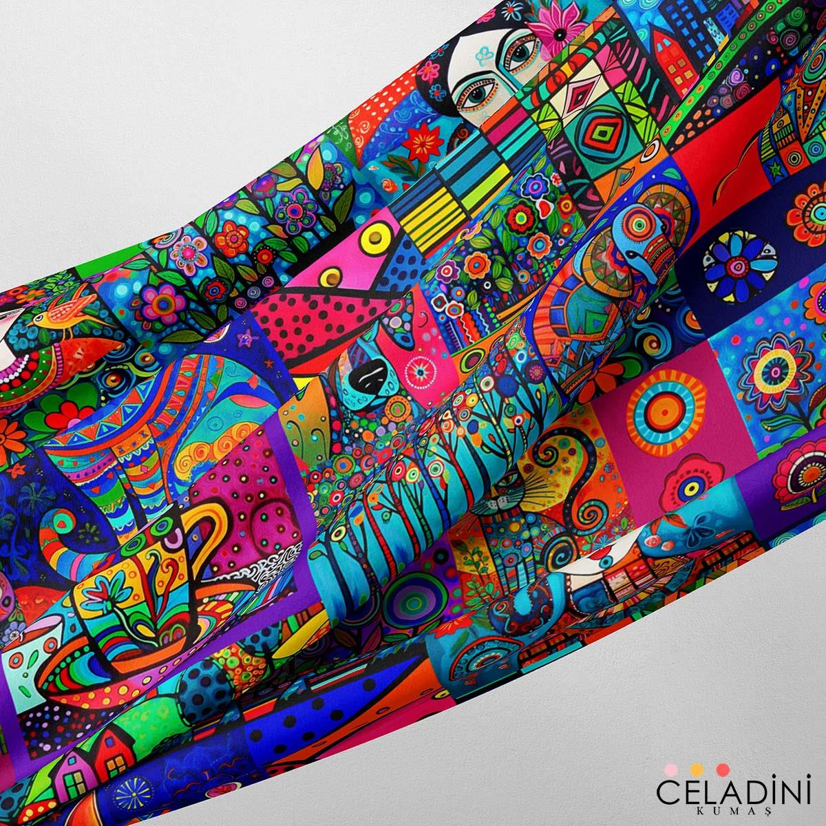 Folk Art - Pop Art Kumaş