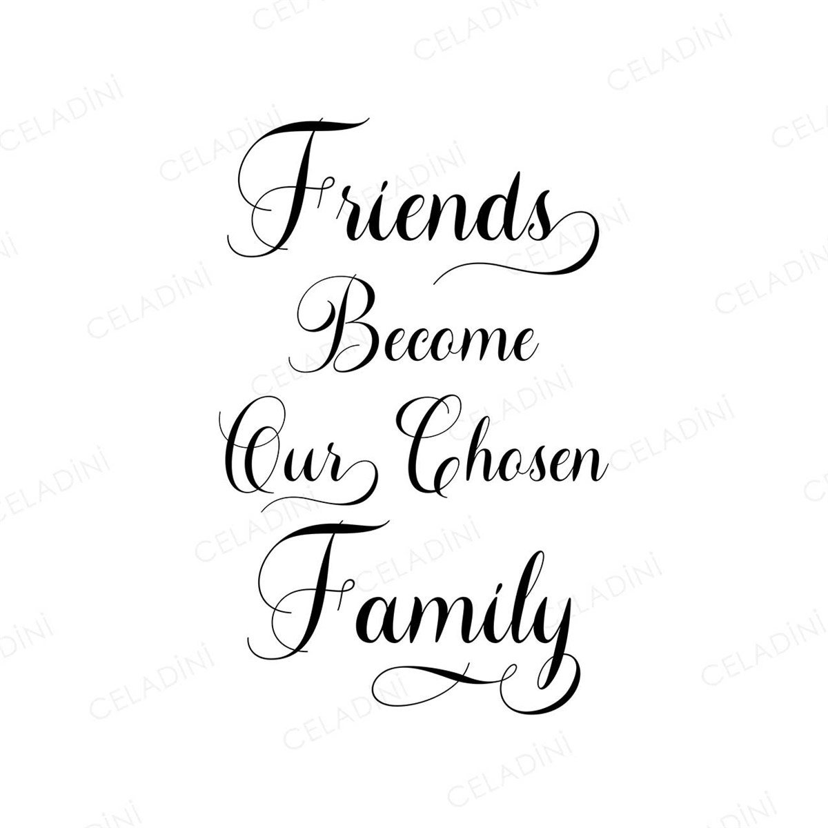 Friends become our chosen family Kırlent Kumaşı