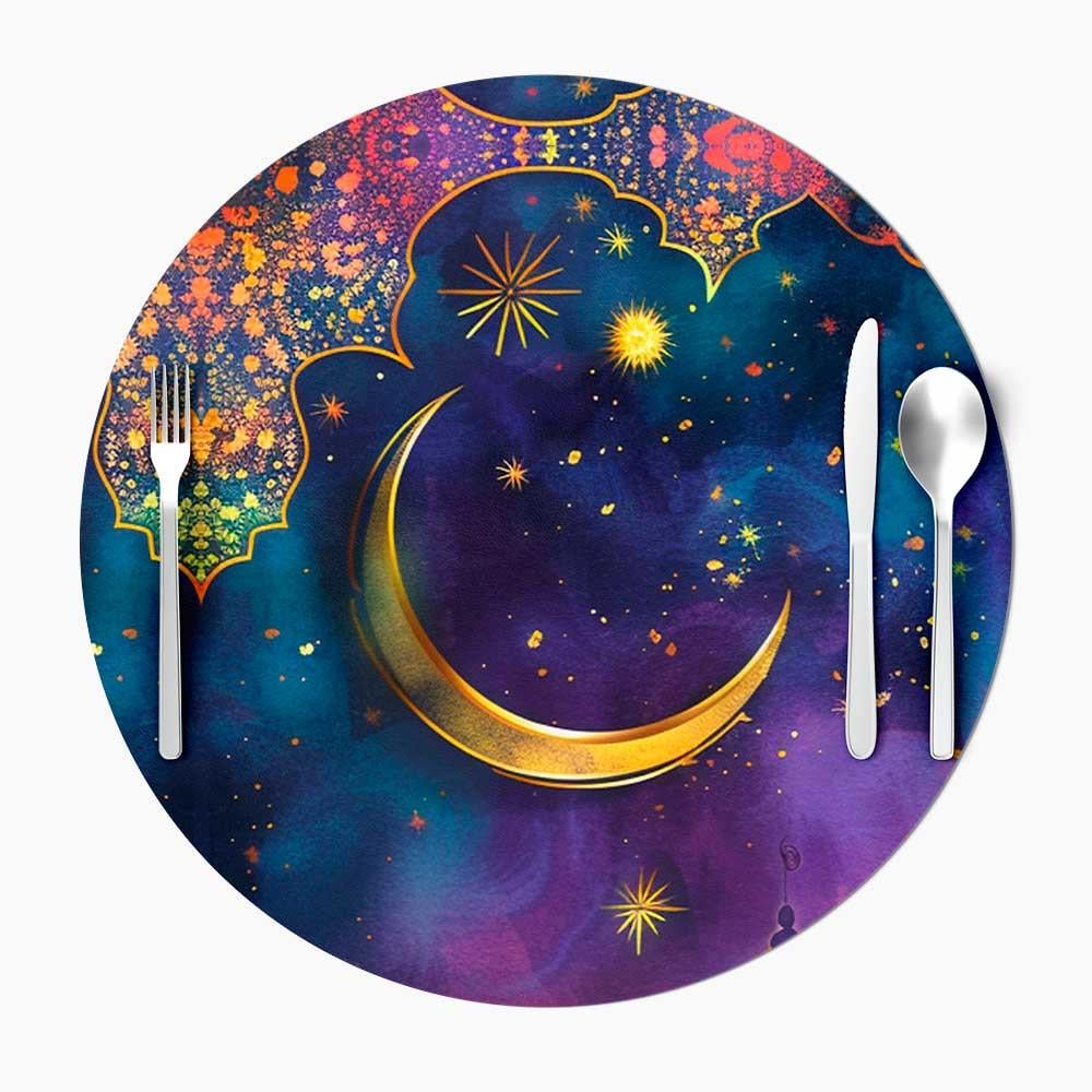 Gece ve Ay Ramazan Temalı Supla Kumaşı