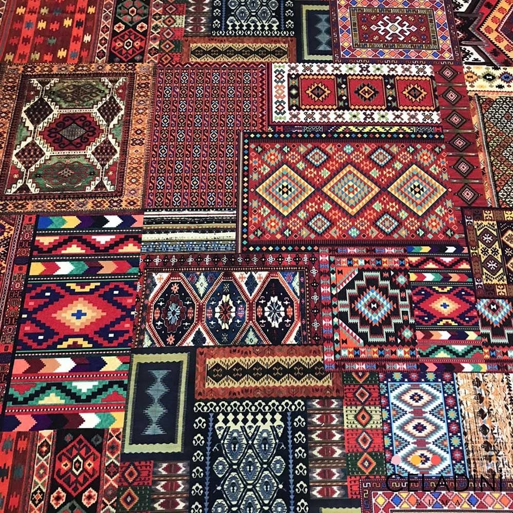 Geleneksel Kilim Desenli Kumaş