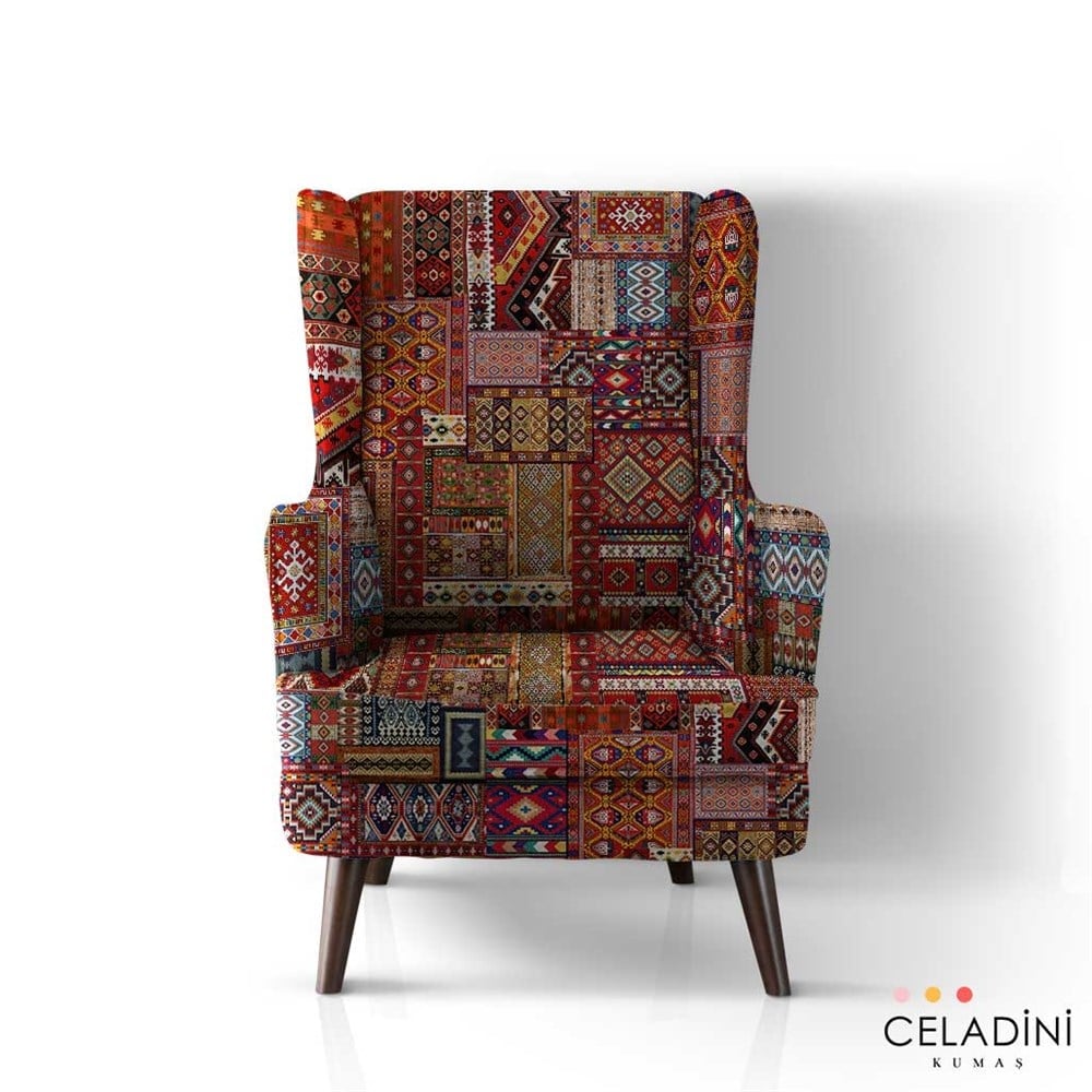 Geleneksel Kilim Desenli Kumaş