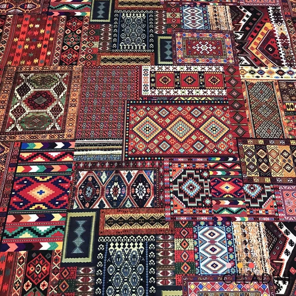 Geleneksel Kilim Desenli Kumaş
