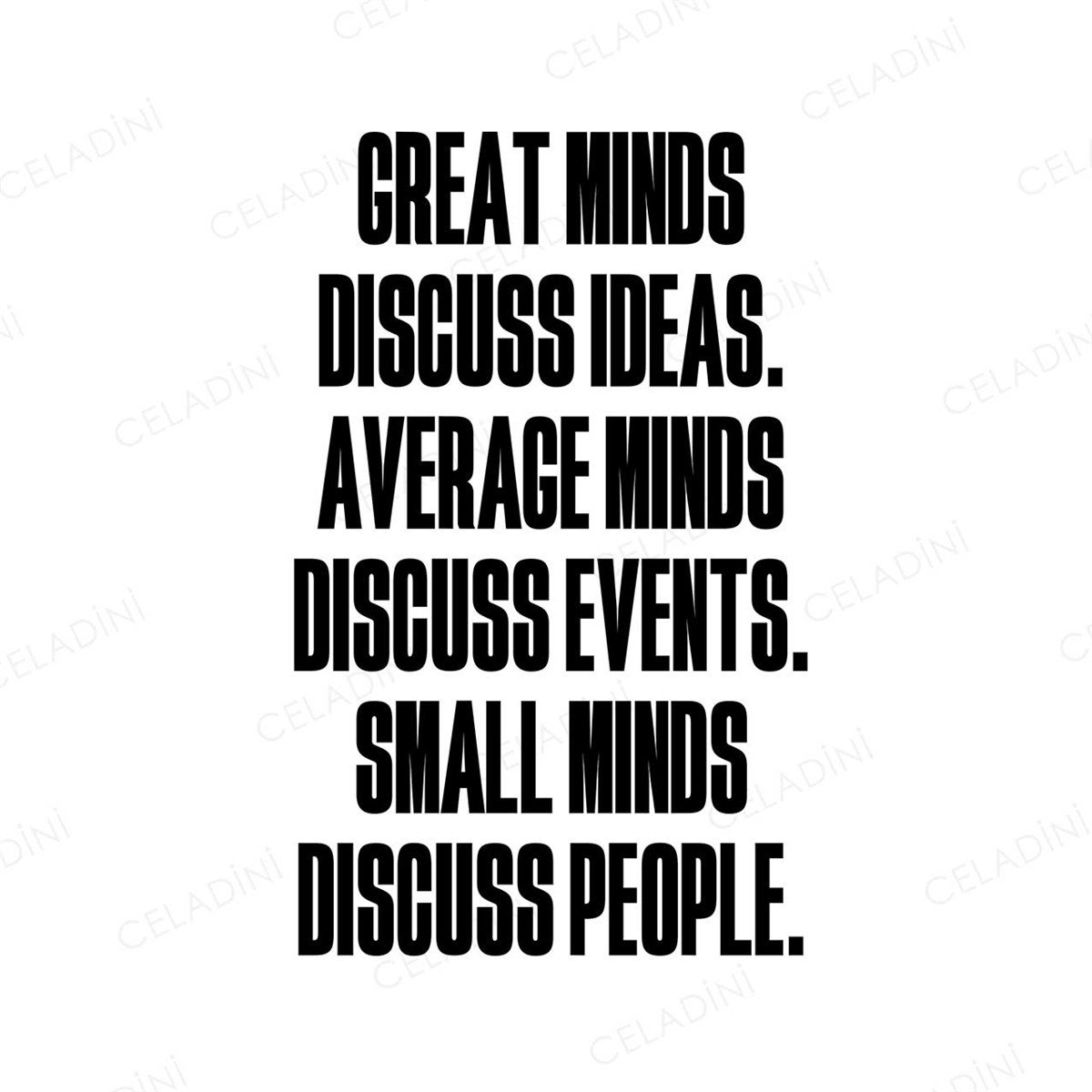Great minds discuss ideas Yazılı Kırlent Kumaşı