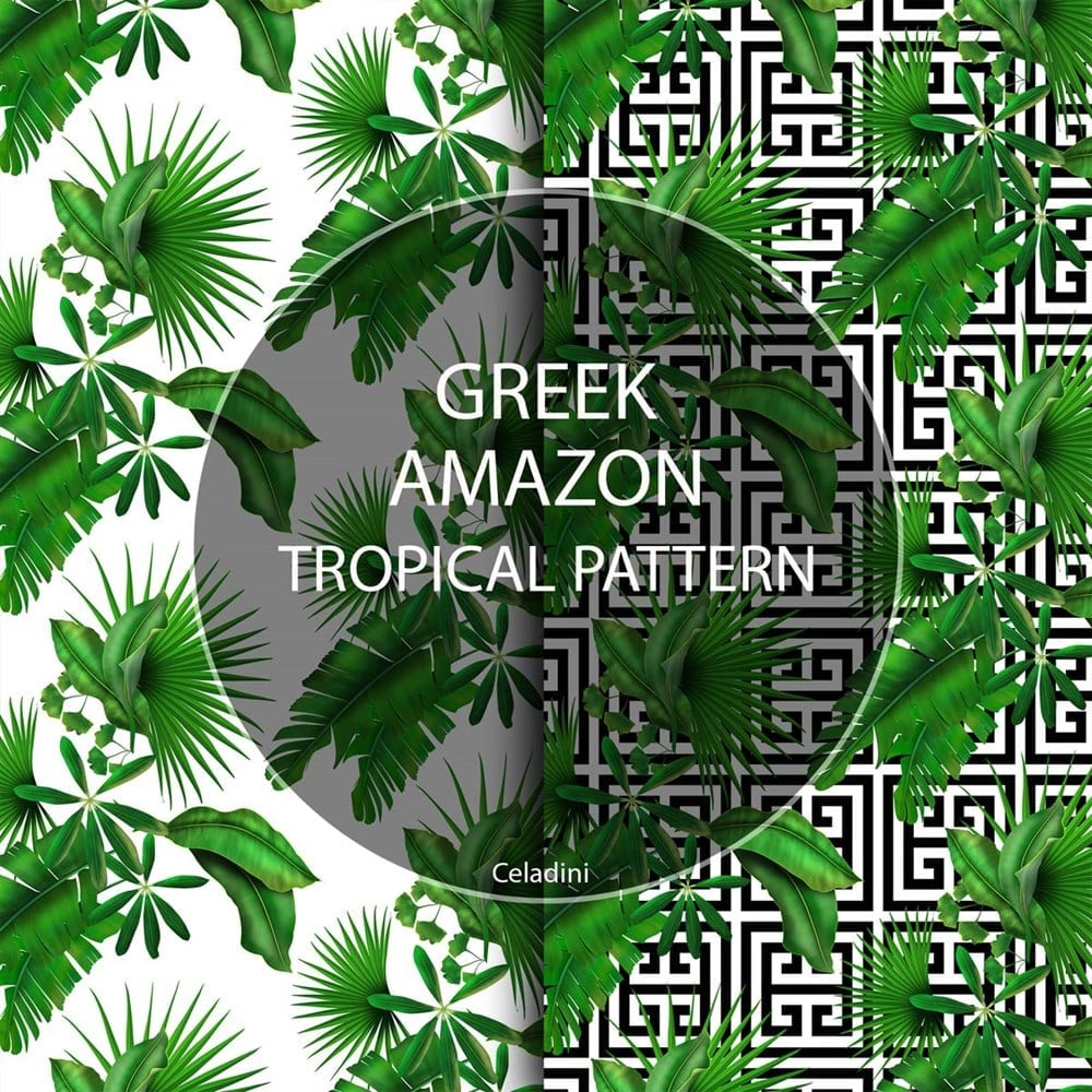 Greek Amazon Desenli Kumaş