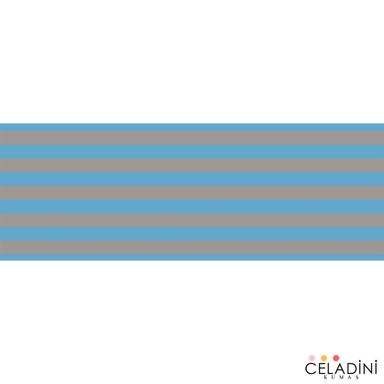 Gri Mavi Çizgili Runner Kumaşı