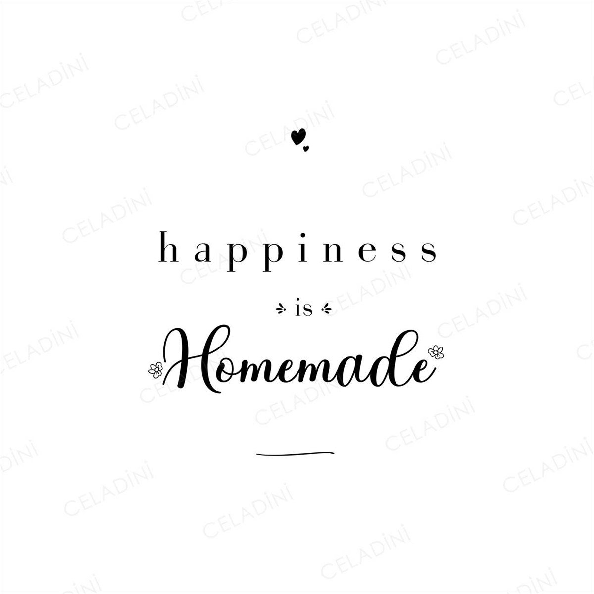 Happiness is Homemade Yazılı Kırlent Kumaşı