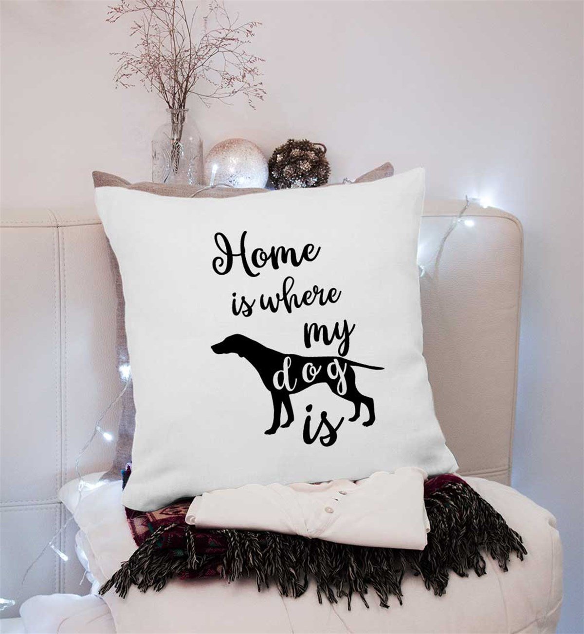 Home is Where My Dog is Kırlent Kumaşı